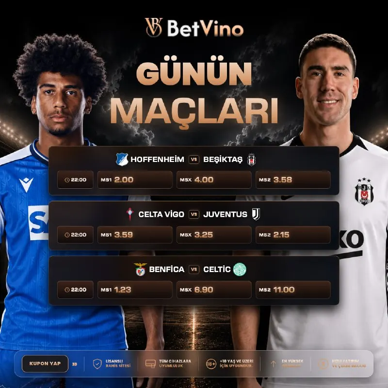 Betvino Telegram: 🦾 BetVino’da günün kazandıran maçları! 🔥 Yüksek oranlarla heyecan seninle. 😀…