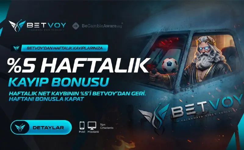 Betvoy Telegram: 📉 🛍%5️⃣ HAFTALIK KAYIP BONUSU ⚡ Hafta ters gittiyse Betvoy telafi ediyor. 📉…
