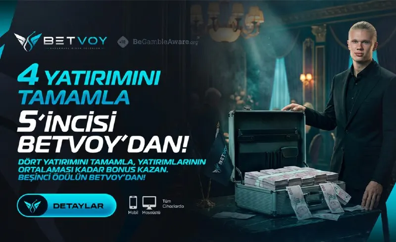 Betvoy Telegram: 💎 4 YATIRIMINI TAMAMLA, 5’İNCİSİ BETVOY’DAN 🎁 Aynı gün 4 yatırım yap…