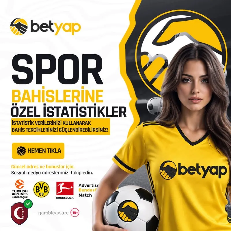 Betyap Telegram: ⚡️ Betyap'ta Spor Bahislerinde Veriye Dayalı Kazanma Zamanı! 📊⚽️ Bahis…