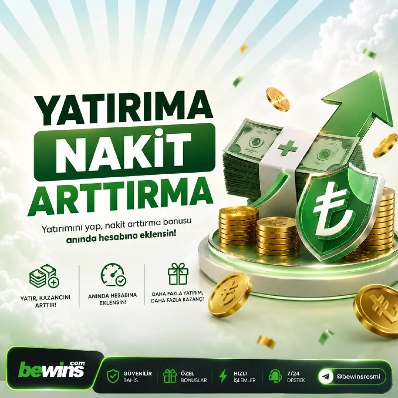 Bewins Telegram: 💥 Yatırımını Yap, Nakit Arttırma Bonusunu #BeWins'te Yakala! 💵 Bonusun Anında…