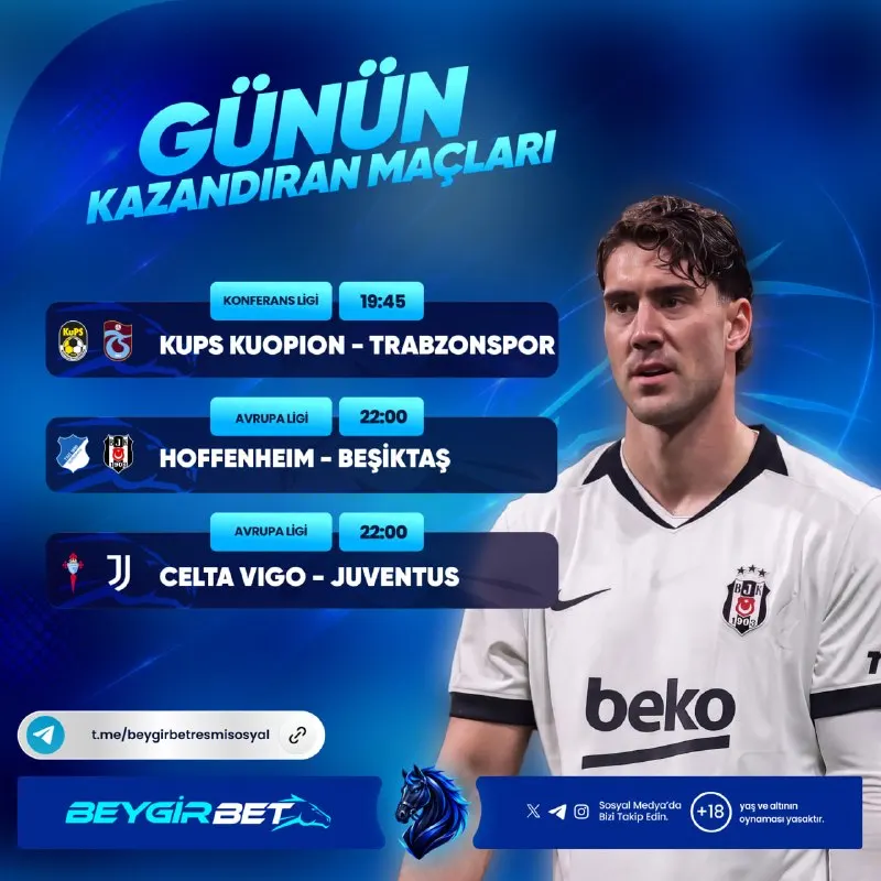 Beygirbet Telegram: 🔥Günün Kazandıran Karşılaşmaları Başlıyor!🔥 ✅ Doğru tahminle kazancını katlamak…