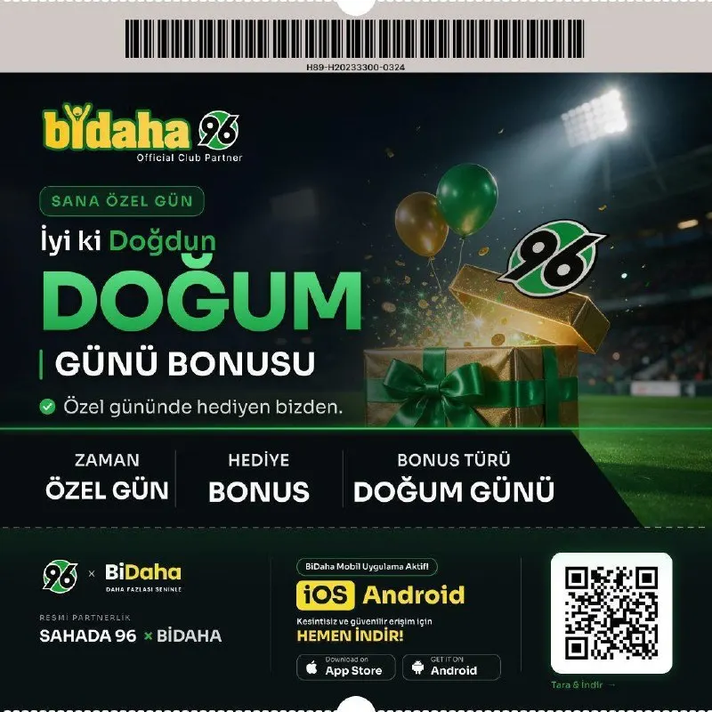 Bidaha Telegram: 🎁 DOĞUM GÜNÜ SÜRPRİZİN HAZIR! 🎁 💰 500₺ NAKİT BONUS 🔥 Doğum gününe özel…