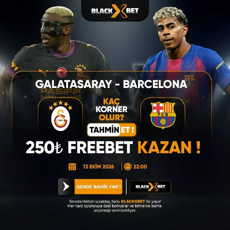 BlackXBet Telegram: ⚽️ Korner Etkinliği Başladı! ⚽️ 🏆Doğru Bil, 250₺ Freebet’i Al! 🔄 250 FREEBET…