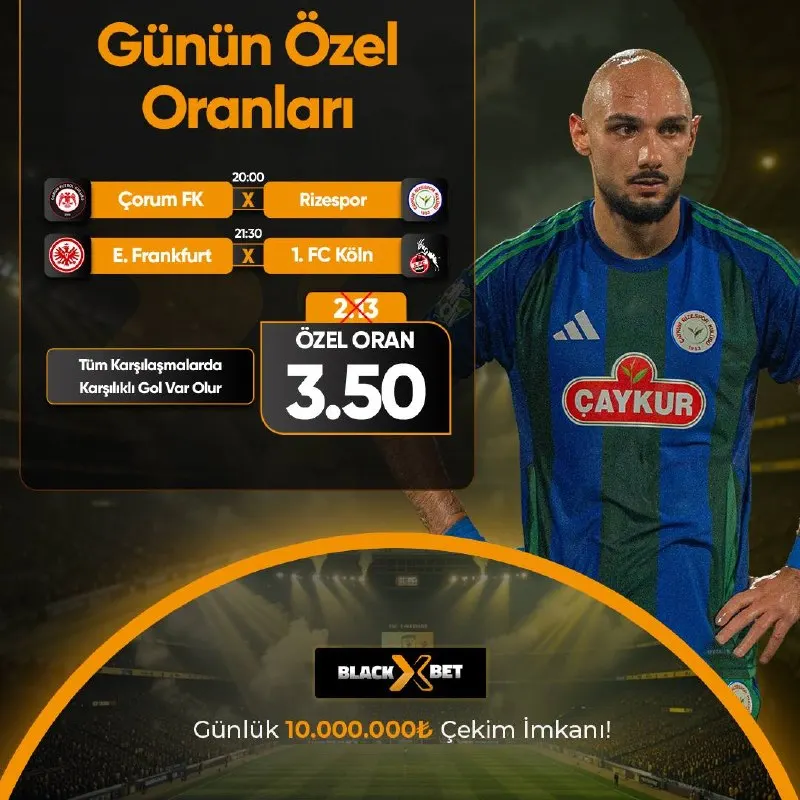 BlackXBet Telegram: 🔠🔠🔠🔠🔠🔠🔠🔠🔠 👑GÜNÜN ÖZEL ORANLARI 🔼3.50 ORAN 📣GÜN İÇERİSİNDE EN AZ 1 ADET 1000₺ VE…