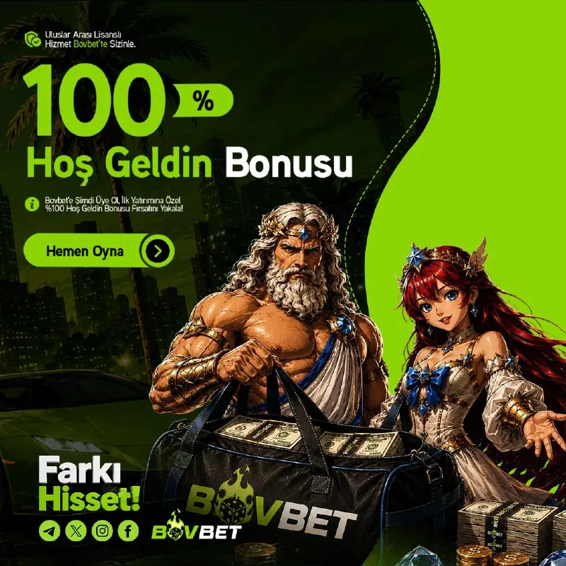 Bovbet Telegram: 🥳 %100 Hoş Geldin Bonusu ile krallar gibi başla! ✨ Bovbet’e hemen üye ol, ✨ İlk…