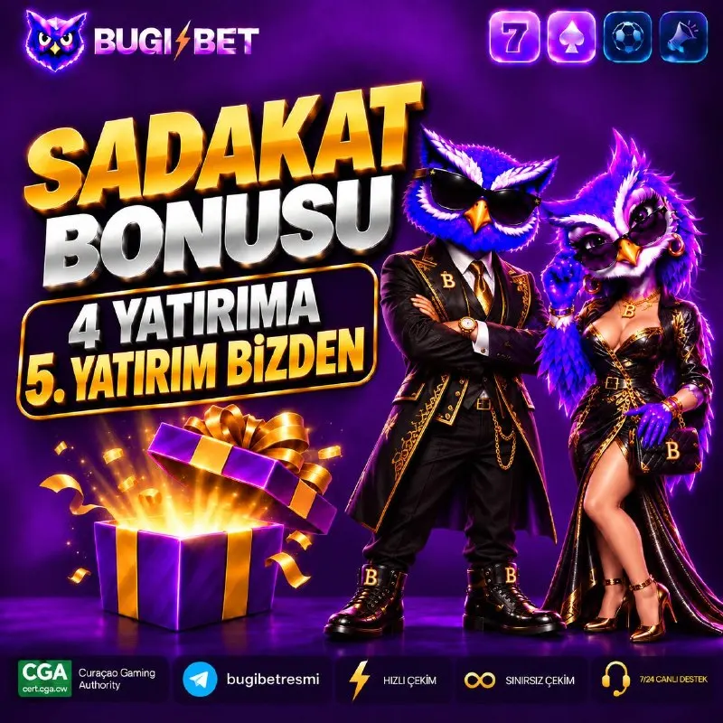 Bugibet Telegram: 🎁 %100 SADAKAT BONUSU! 💰 Gün içindeki 4 yatırıma 5. Yatırım bizden 🎯 Minimum…