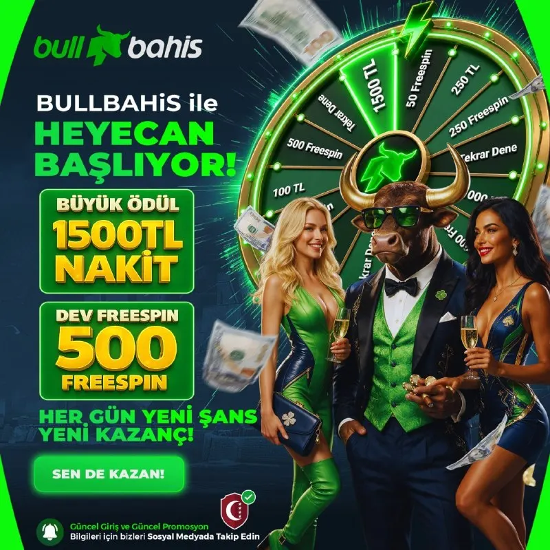 Bullbahis Telegram: BOĞA SAHAYA İNDİ!🦬 BULLBAHİS ŞANS ÇARKI GÜNLÜK ÇEVİRME HAKKIN HAZIR! ✔️ Her gün…