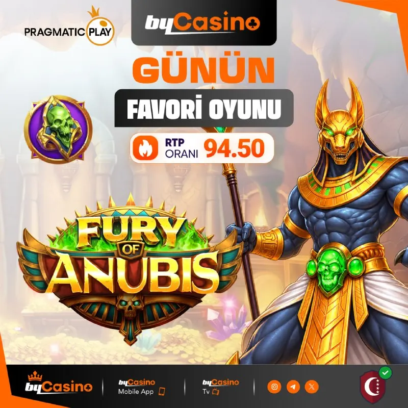 Bycasino Telegram: 🔥 GÜNÜN OYUNU 🐺 Fury of Anubis 🏺 Anubis’in Gücünü Uyandır, Antik Mısır’ın…