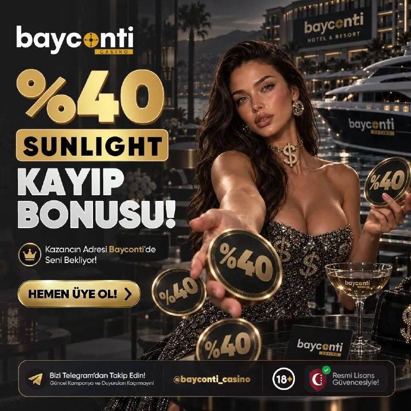 Byconti Casino Telegram: 🤩 GÜNE %40 SUNLIGHT DESTEĞİYLE DEVAM ET 🤩 ☀️ Gündüz kayıplarına güçlü destek!…
