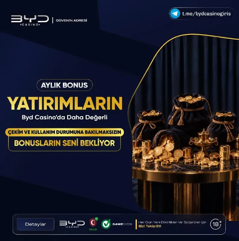 BYD Casino Telegram: ⭐️ AYDA 1 NAKİT EKLEME FIRSATI! Ay boyunca minimum 2.500₺ yatırımını tamamla…