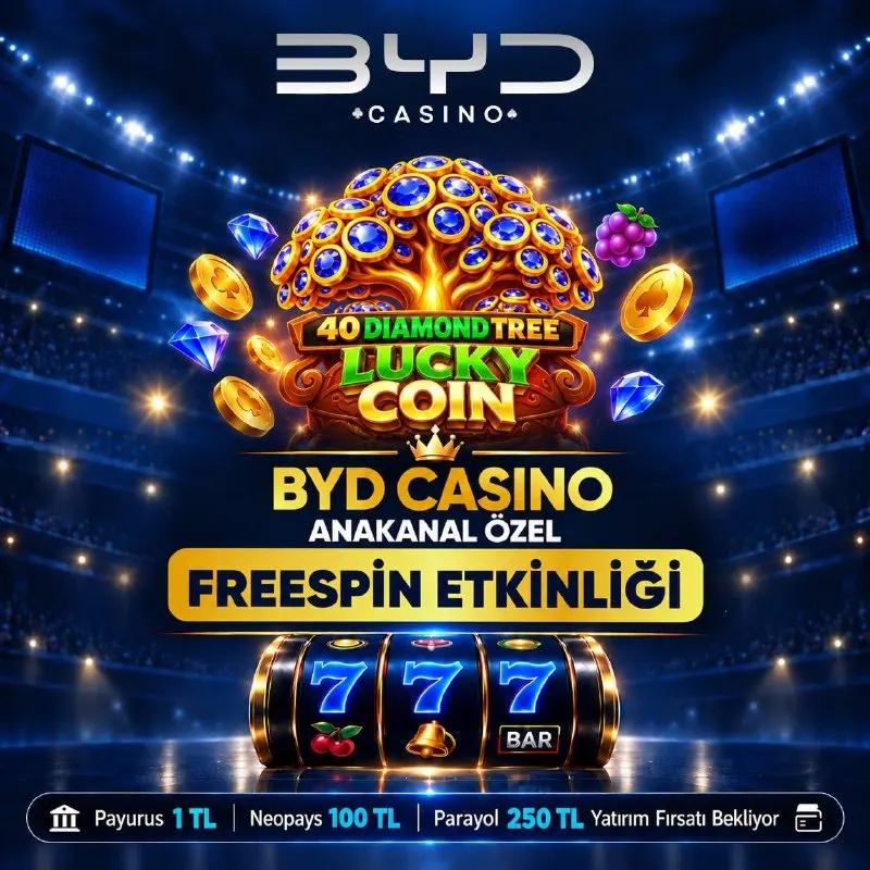 BYD Casino Telegram: 🩶🩶🩶🩶'dan ⚡️⚡️⚡️ Kişilik FREESPİN YAĞMURU! 🐰 Kod: BYDPOPOKGAME 💝 Oyun: 40 Money…