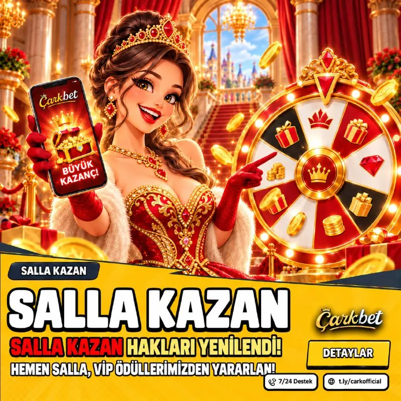 Çarkbet Telegram: 👑 SALLA KAZAN HAKLARI YENİLENDİ! 🎁 Şansını bir kez daha denemeye hazır mısın? 🎯…
