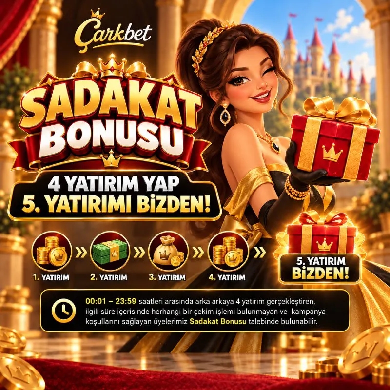 Çarkbet Telegram: 👑 ÇARKBET'TE SADAKAT KAZANDIRIR! 👑 🎁 4 YATIRIM YAP, 5. YATIRIMIN BİZDEN! 💛…