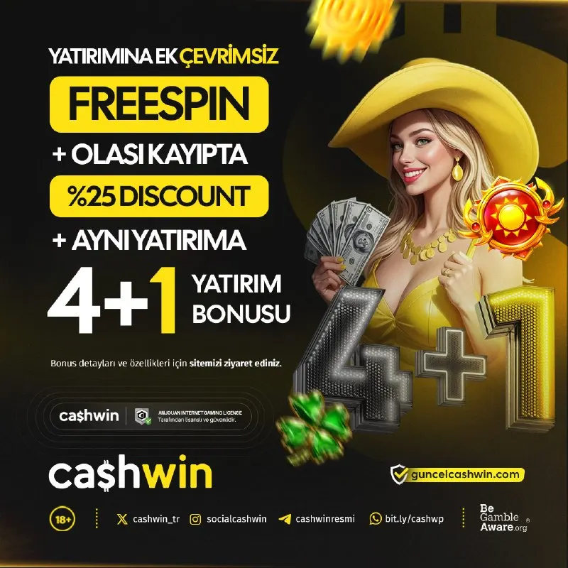Cashwin Telegram: 🎰🎲🎯🎮💣🧨🧲⚔️ 👑 CASHWIN'DEN TEK YATIRIMA 3 BONUS! 👑 🌩 Yatırımına ek çevrimsiz…