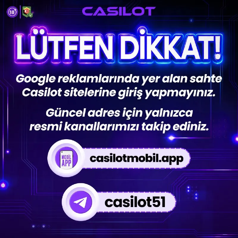 Casilot Telegram: ⚠️ ❌❌❌❌ Önemli Güvenlik Uyarısı ⚠️ ⚠️ Google arama sonuçlarında yer alan sahte…