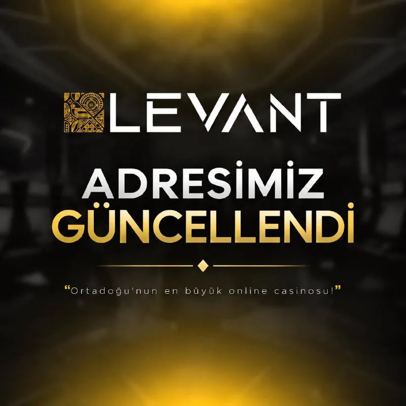 Casino Levant Telegram: 🔄 GİRİŞ ADRESİMİZ GÜNCELLENDİ! ✅SENİDE LEVANTA BEKLİYORUZ. CasinoLevant ile…