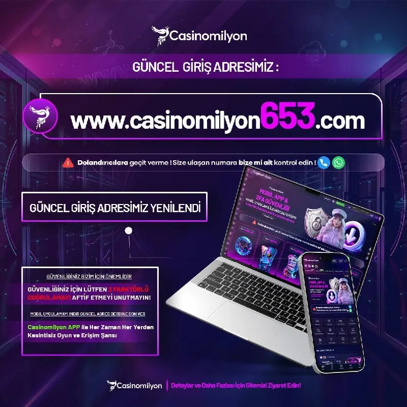 Casino Milyon Telegram: 🐾Kalite Aynı Adres Değişti 🤩Yeni Adresimiz: https://www.casinomilyon651.com…