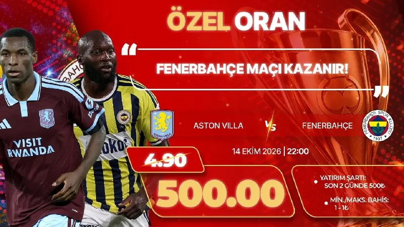CasinoAs Telegram: 💥 1₺ BAS, EFSANE ORANI YAKALA! 💥 Heyecan sahada, Aston Villa - Fenerbahçe…