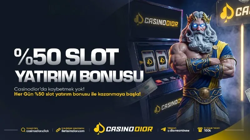 Casinodior Telegram: ♠️ Casinodior | Her Gün Her gün aktif olanlara özel; ⚡ %50 Slot Yatırım Bonusu…