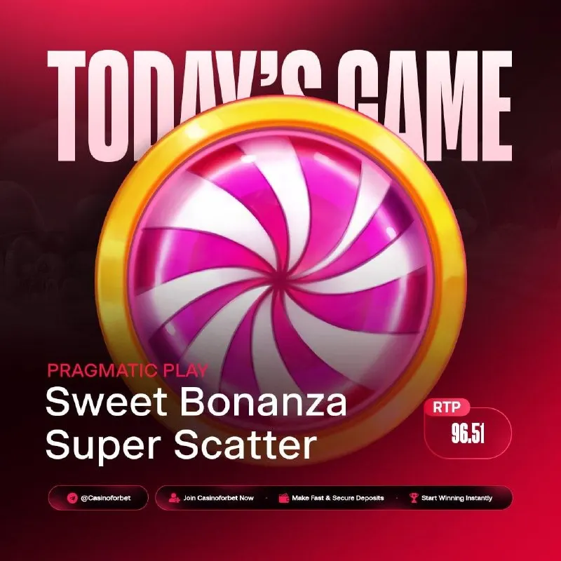Casinoforbet Telegram: 🎰 Today’s reels are spinning in your favor! Game of the Day: Sweet Bonanza…