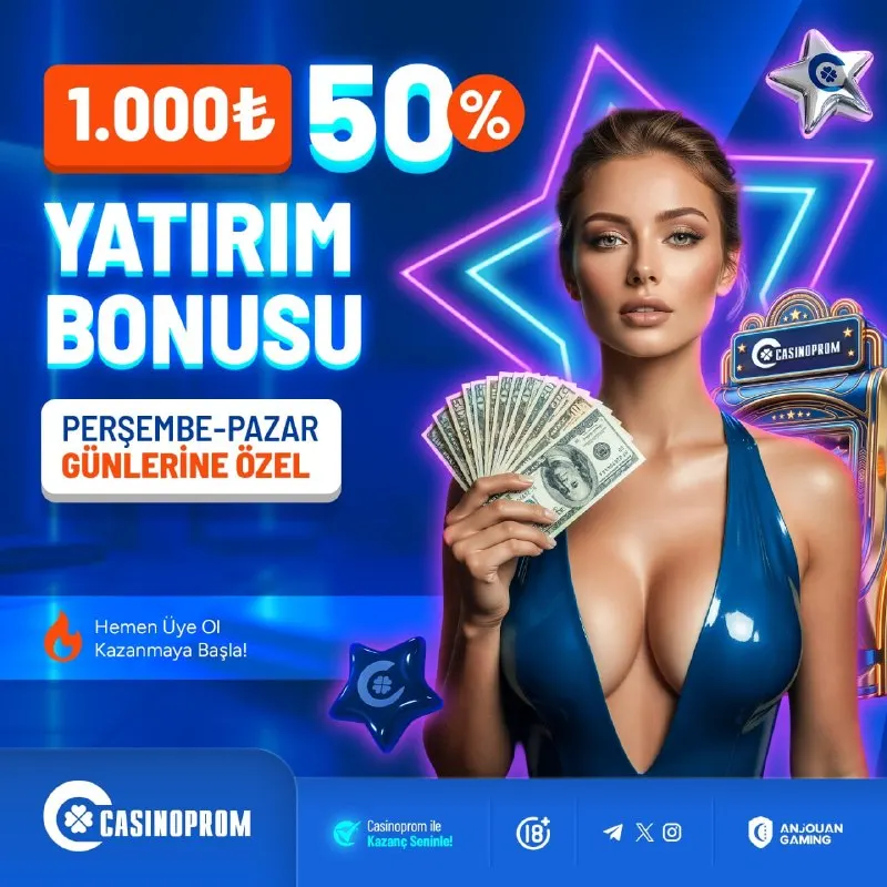 Casinoprom Telegram: 🔵🔵🔵🔵🔵🔵🔵 🍒 CASİNOPROMDA CASİNO GÜNÜ 🍒 🔔 Her Perşembe ve Pazar günleri en az 50₺…