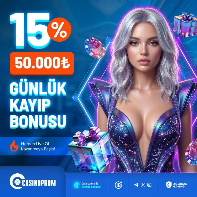 Casinoprom Telegram: 🔵🔵🔵🔵🔵🔵🔵 ⚡ 50.000 TL'YE KADAR GÜNLÜK KAYIP BONUSU ⚡ ⭐️ %15 Günlük Kayıp Bonusu…