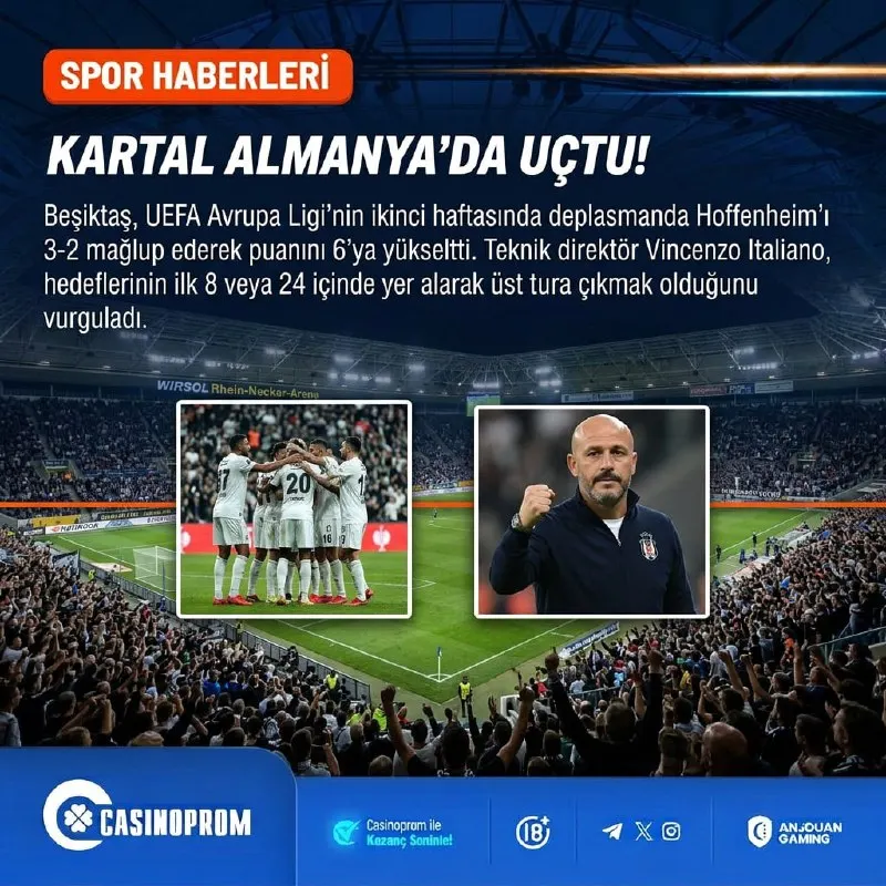 Casinoprom Telegram: 💎 #Casinoprom Spor Gündemi 💎 📢 "KARTAL ALMANYA'DA UÇTU: Beşiktaş, UEFA Avrupa…