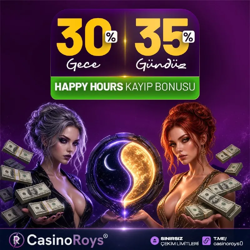 CasinoRoys Telegram: 🎉 %35 HAPPY HOURS KAYIP BONUSU! 💥 #CasinoRoys'ta Saat 11:00 - 15:00 Arası Çok…