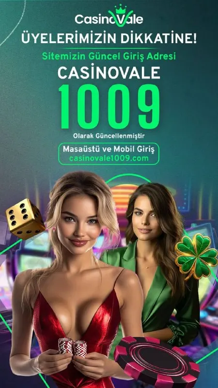 Casinovale Telegram: Giriş adresimiz güncellendi! www.casinovale1009.com Adresi üzerinden sitemize…