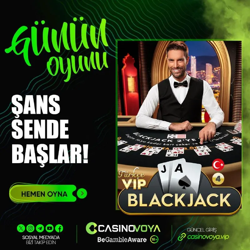 CasinoVoya Telegram: Masa hazır, krupiye kartları dağıtıyor! 🃏✨ Casinovoya'da günün oyunu Türkçe VIP…