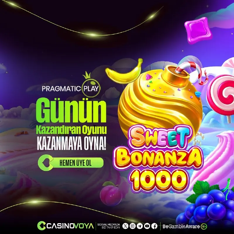 CasinoVoya Telegram: 🍬 TATLI KAZANÇLARIN ADRESİ: SWEET BONANZA 1000! Pragmatic Play'in efsanevi…