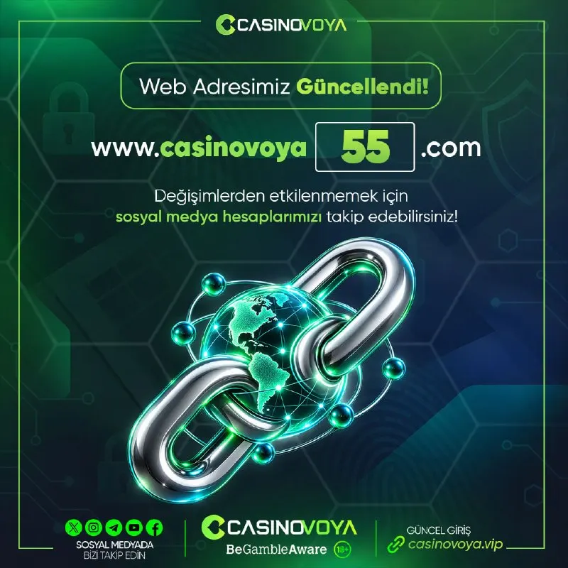 CasinoVoya Telegram: 🔔 ADRESİMİZ GÜNCELLENDİ, EĞLENCE KALDIĞI YERDEN DEVAM EDİYOR! Casinovoya…