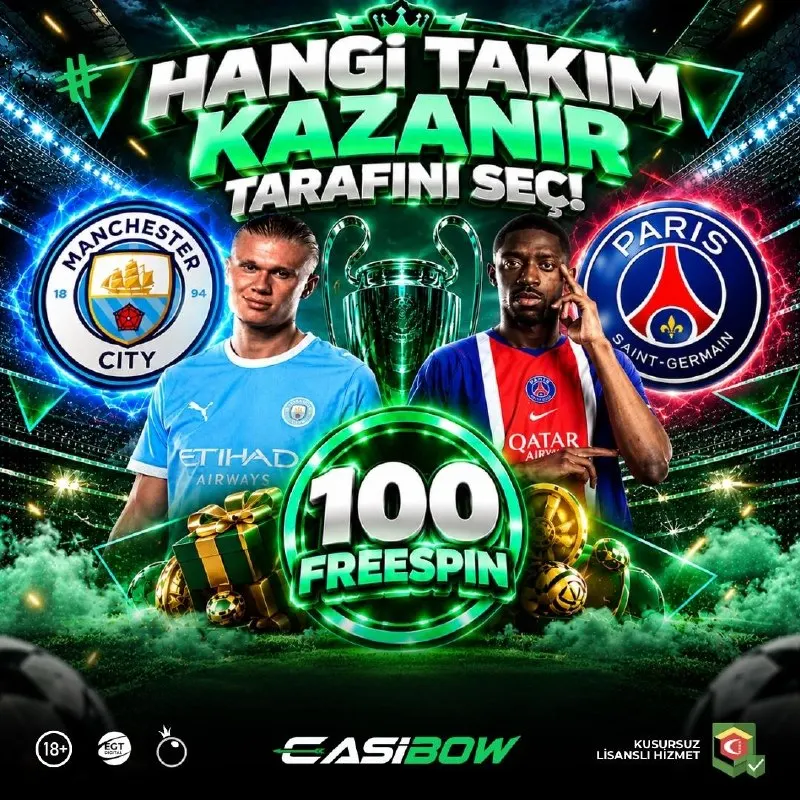 Casinow Telegram: 🤩🤩🤩🤩 🤩🤩🤩🤩 🤩 🤩🤩🤩 🎯 TAHMİN ZAMANI! 🎁 100 FREESPIN SENİ BEKLİYOR ⚽️Hangi takım…