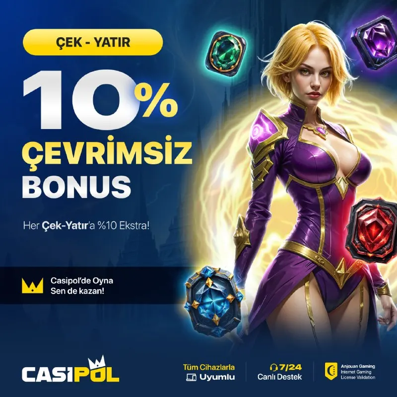 Casipol Telegram: 👑👑👑👑👑 👑 %10 ÇEVRİMSİZ ÇEK-YATIR BONUSU! 👑 ✨Oyunun en heyecanlı yerinde ara…