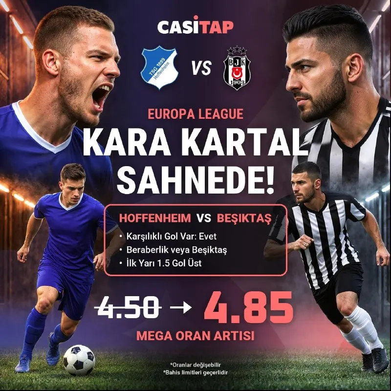 Casitap Telegram: KARA KARTAL SAHNEDE! 🦅🔥 Hoffenheim vs Beşiktaş Beşiktaş mücadeleye hazır!…