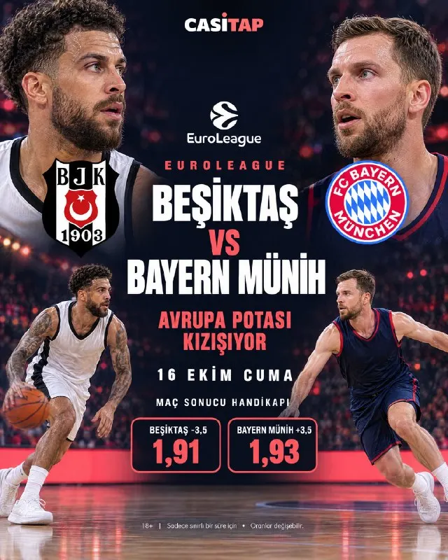 Casitap Telegram: 🏀🔥 AVRUPA POTASI KIZIŞIYOR Beşiktaş vs Bayern Münih Parkede büyük mücadele…