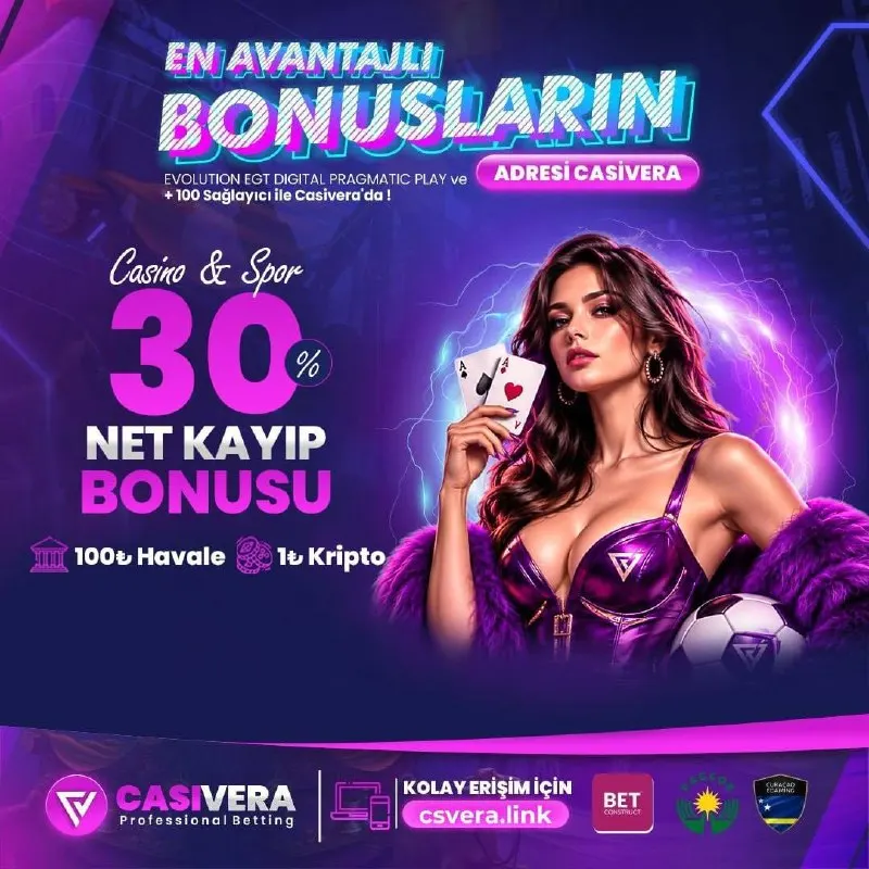 Casivera Telegram: 🪩 CASİVERA'DA %30 NET KAYIP BONUSU İLE HAPPY HOURS ZAMANI ! 🎯 13 Ekim 18:00- 14…