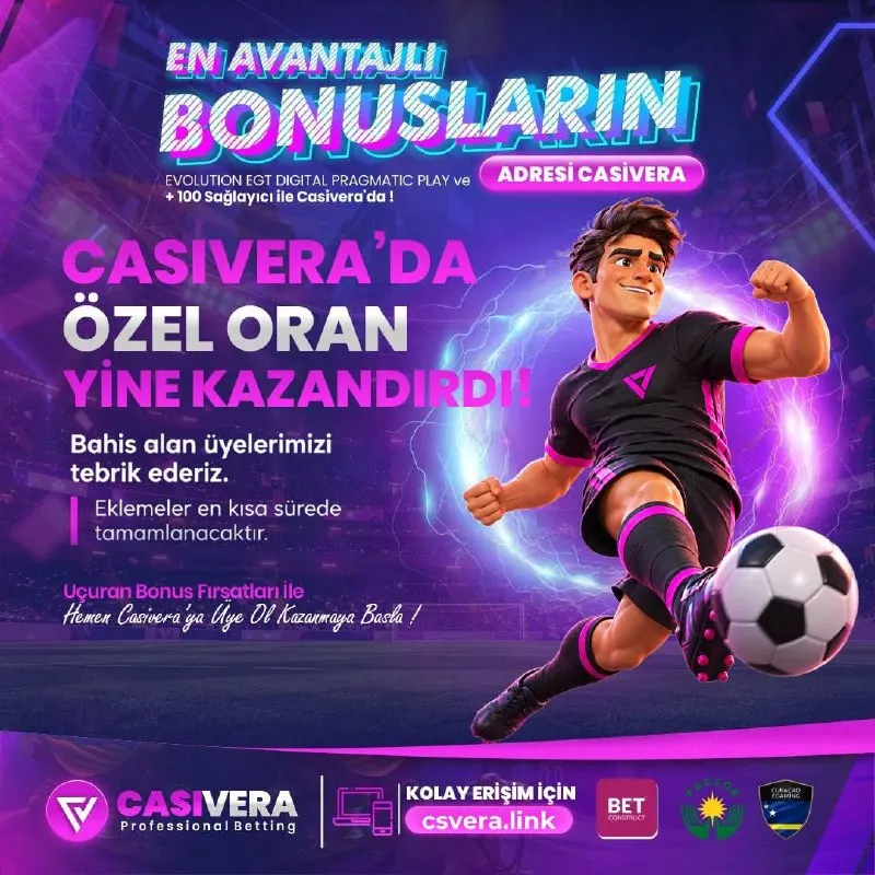 Casivera Telegram: ♥️ Casivera’da özel oran yine kazandırdı ! bahis alan üyelerimizi tebrik…