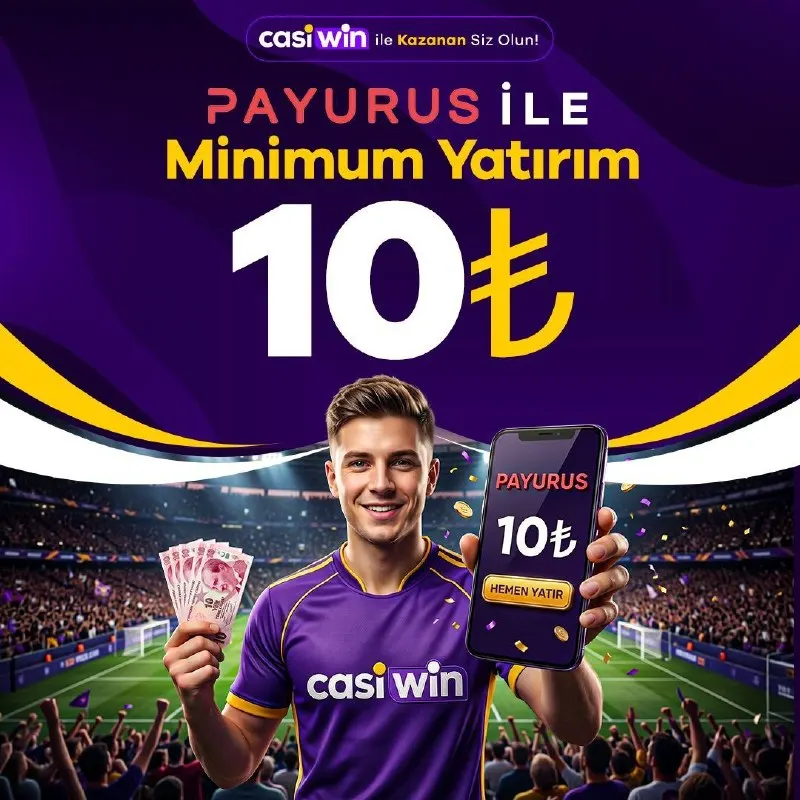 Casiwin Telegram: 🔥 CASİWİN'DE MİNİMUM YATIRIM SADECE 10₺! 💜💛 💰 Casiwin’de Payurus Cüzdan ile…