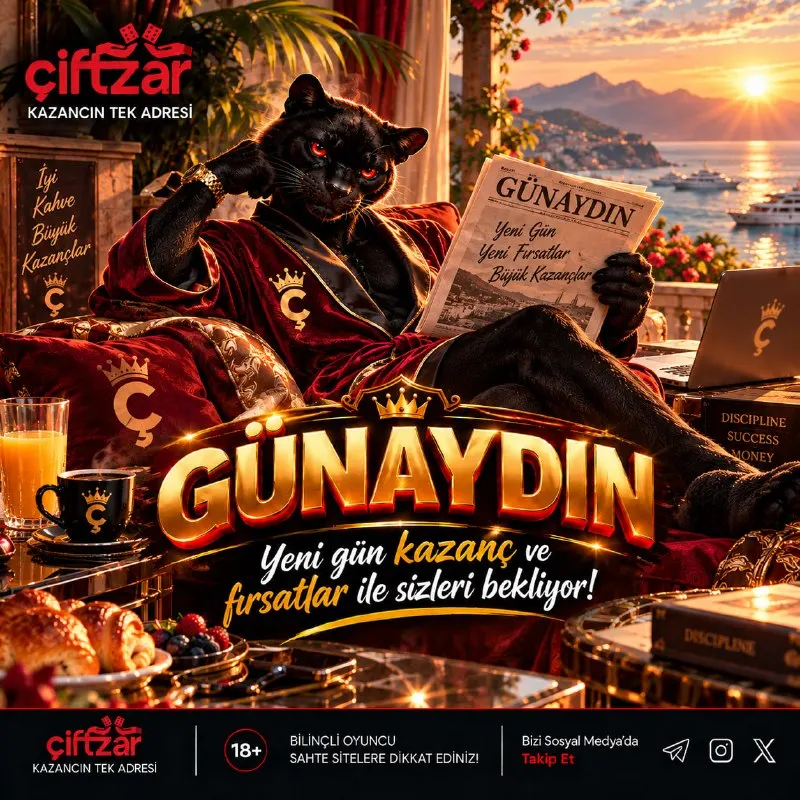Çiftzar Telegram: ☀️GÜNAYDIN ÇİFTZAR AİLESİ 🎲Yeni bir güne bol şans, yüksek kazanç ve harika…