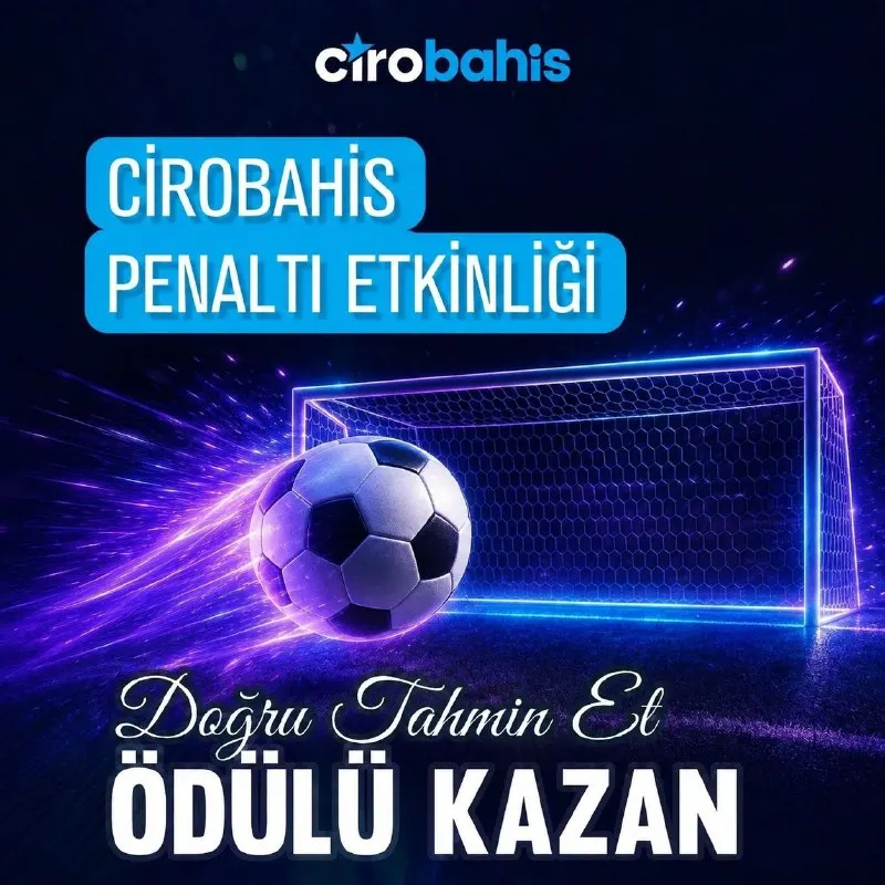 Cirobahis Telegram: ❗️❗️❗️❗️❗️❗️ 🔔CİRO BAHİS PENALTI ETKİNLİĞİ🔔 ⚽️Doğru tahmini yap, freespinleri…