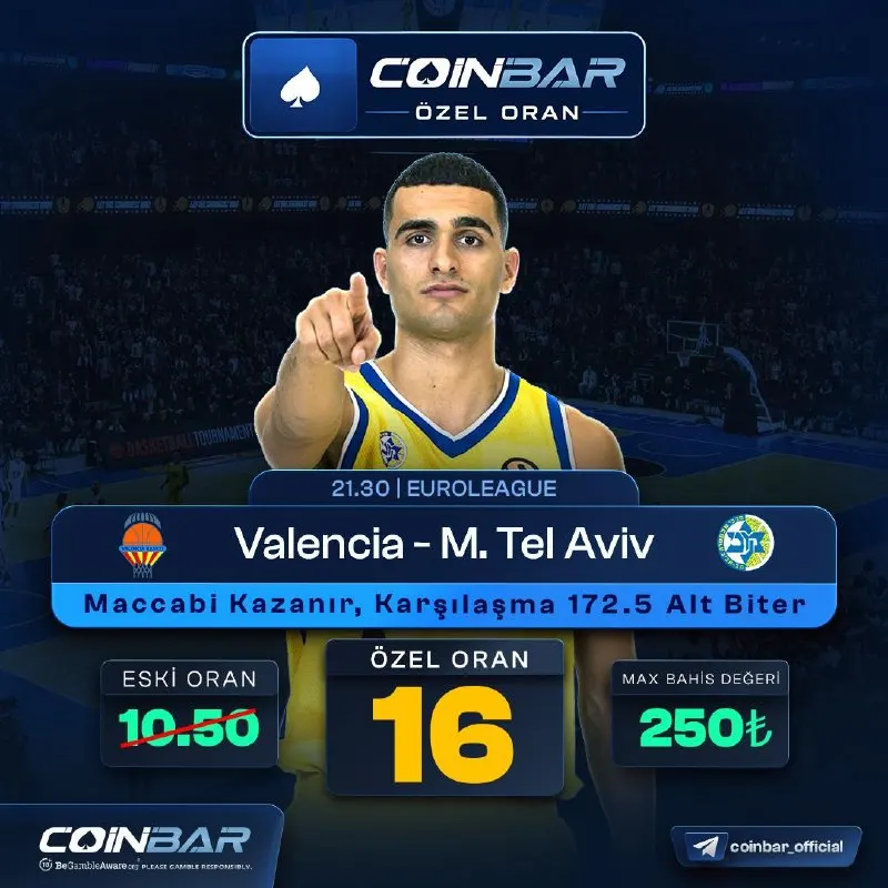 Coinbar Telegram: 😀😃😄😁😆😅 🏀 Özel Oran: 16 / Max Bet: 250₺ 📲 Sms Güvenliği aktif üyelerimiz…