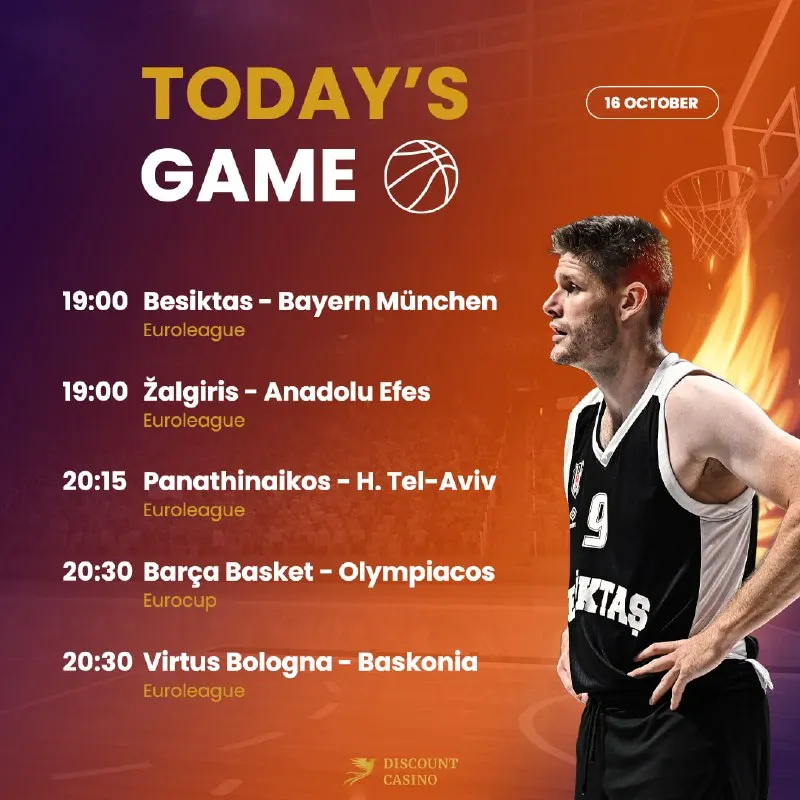 Discount Casino Telegram: 🏀 EuroLeague takes center stage with Besiktas vs Bayern München, Zalgiris vs…