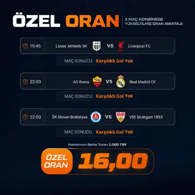 Ebitbet Telegram: Ebitbet'te Özel Oran! Linzer Athletik SK - Liverpool Maç sonucu - Karşılıklı…