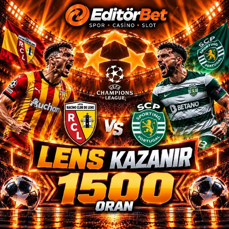 Editörbet Telegram: Lens 🆚 Sporting CP ⚽️LENS KAZANIR1️⃣5️⃣0️⃣0️⃣ ORAN ! 🥇 TOPLAM ORAN…