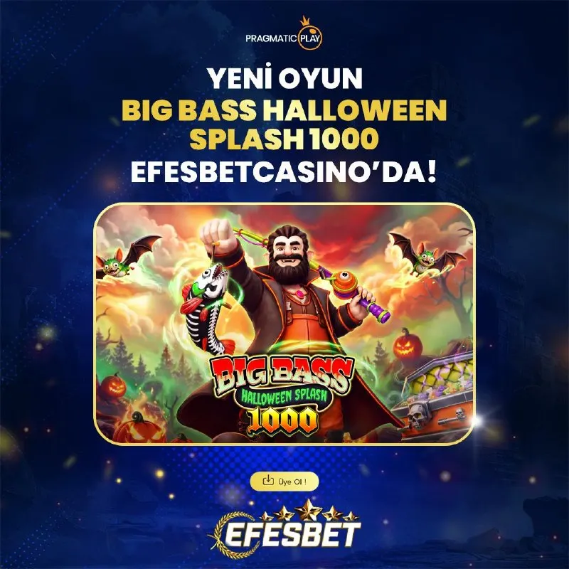 Efesbet Casino Telegram: 🔥 ERKEN ERİŞİM! 🔥 🔞 Pragmatic Play'in yepyeni oyunu Big Bass Halloween Splash…