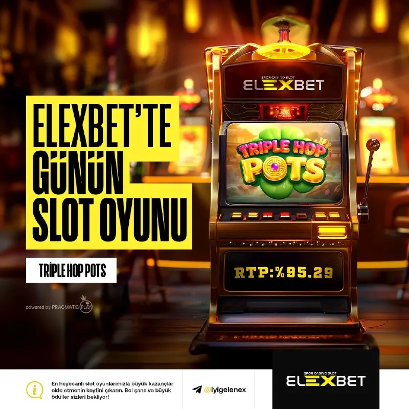 Elexbet Telegram: 🎰 Günün kazandıran slot oyunu Triple Hop Pots sahnede! ☘️ Pragmatic Play imzalı…