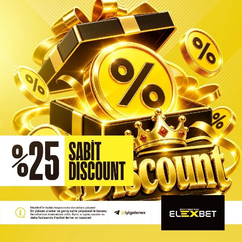Elexbet Telegram: 💸 %25 Sabit Discount ile Elex’te kayıplara yer yok, her anınız kazanç dolu! 🔄…
