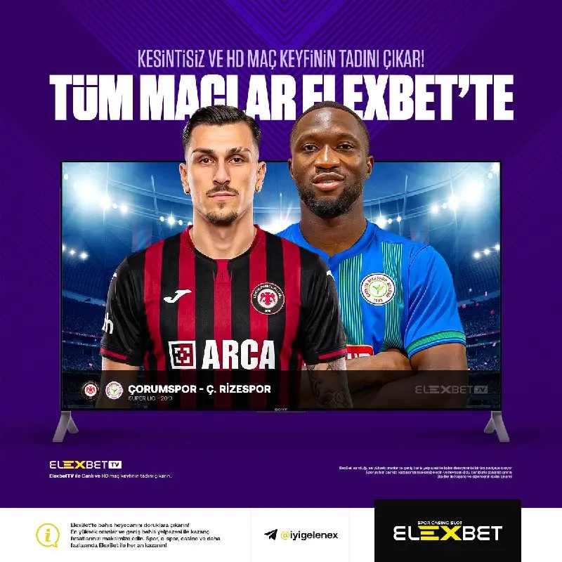 Elexbet Telegram: 📺 Çorum FK - Ç. Rizespor mücadelesi ekranlarda! 🔥 Kesintisiz ve HD canlı maç…